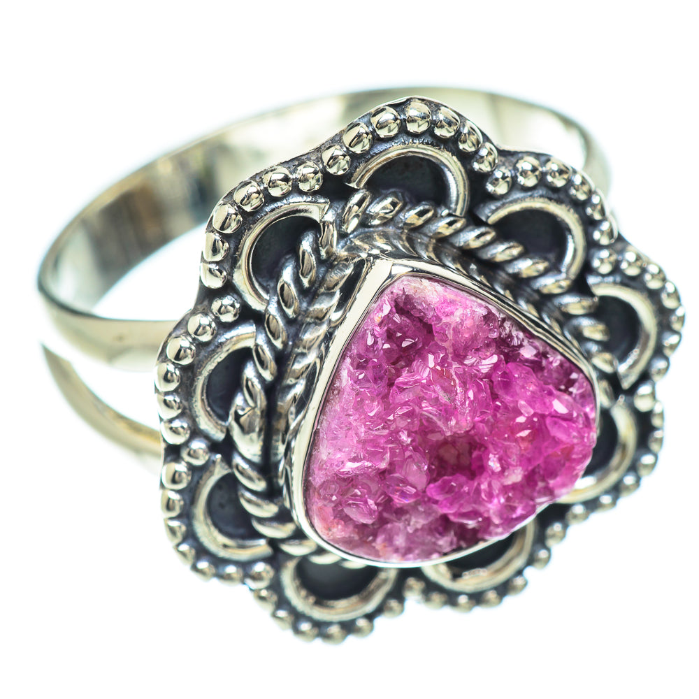 Cobalto Calcite Druzy Rings handcrafted by Anasilvercos - RING55984