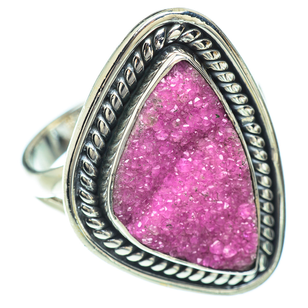 Cobalto Calcite Druzy Rings handcrafted by Anasilvercos - RING55985