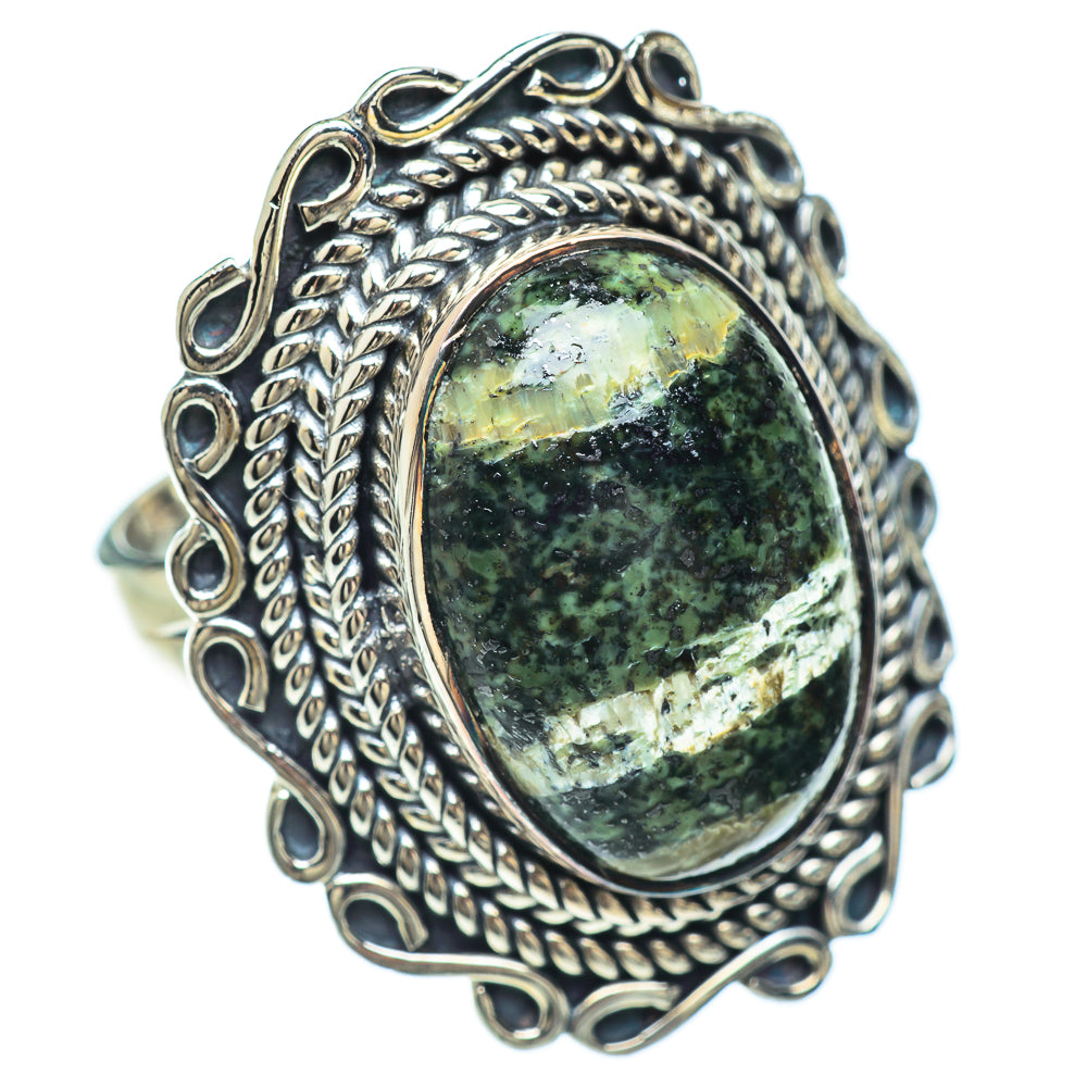 Lizard Jasper Rings handcrafted by Anasilvercos - RING56030