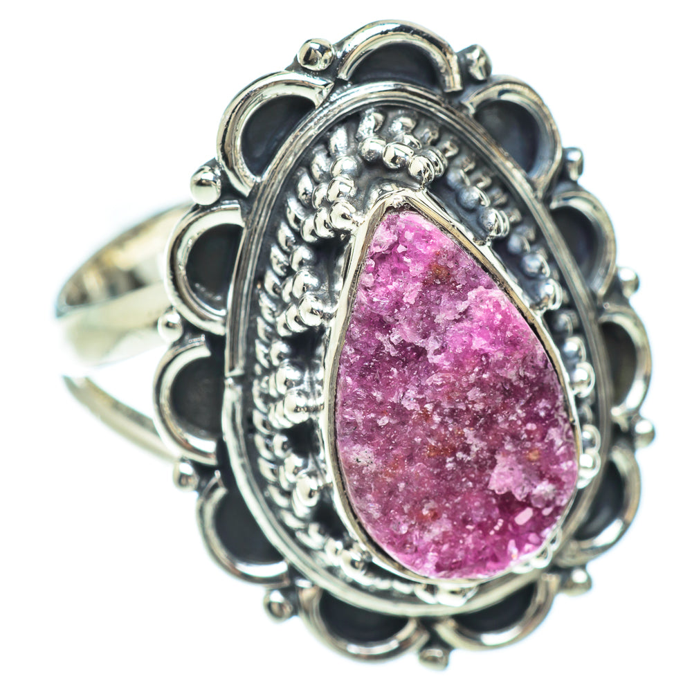 Cobalto Calcite Druzy Rings handcrafted by Anasilvercos - RING56067