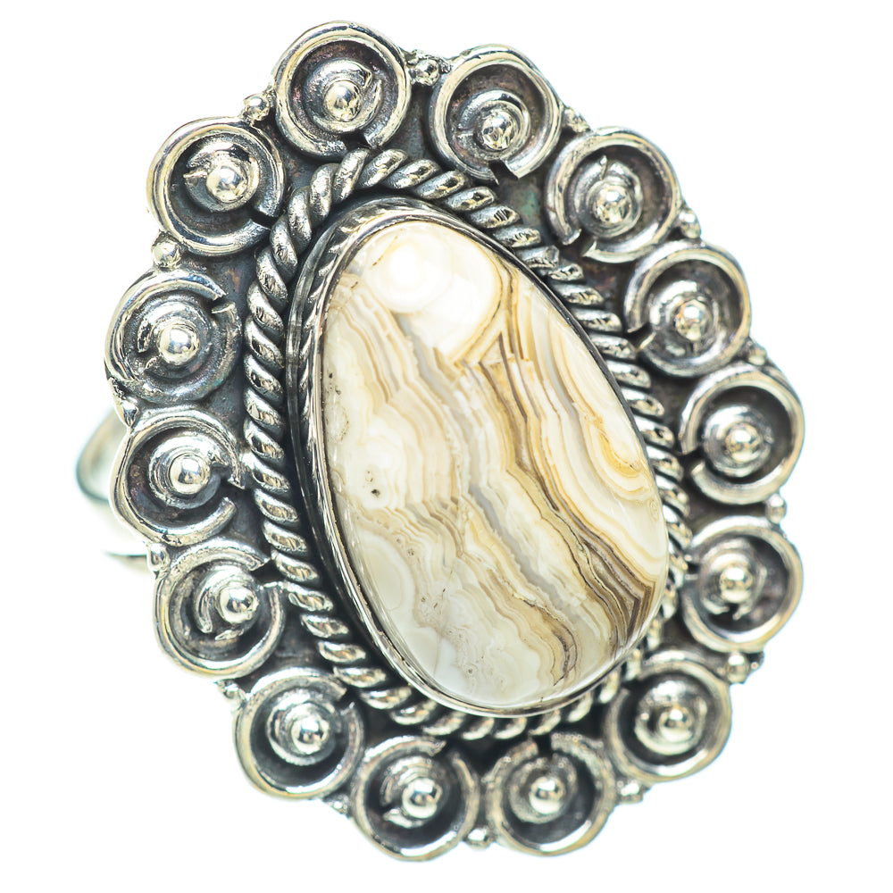 Laguna Lace Agate Rings handcrafted by Anasilvercos - RING56076