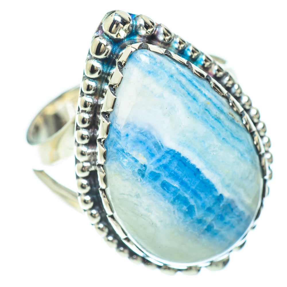 Blue Scheelite Rings handcrafted by Anasilvercos - RING56080