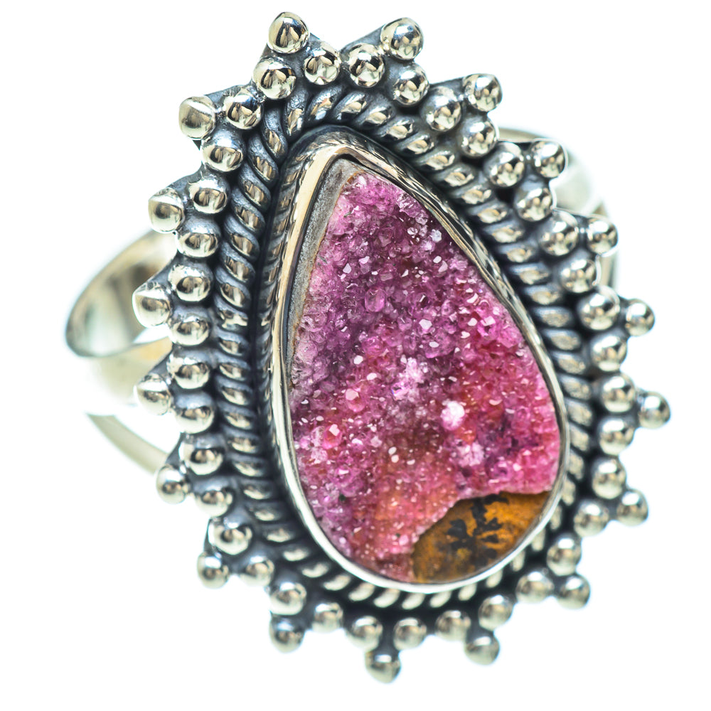 Cobalto Calcite Druzy Rings handcrafted by Anasilvercos - RING56096