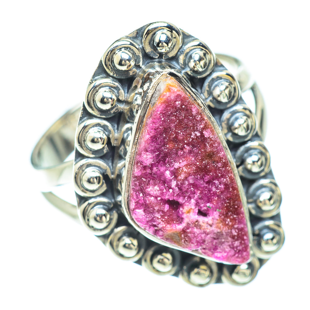 Cobalto Calcite Druzy Rings handcrafted by Anasilvercos - RING56122