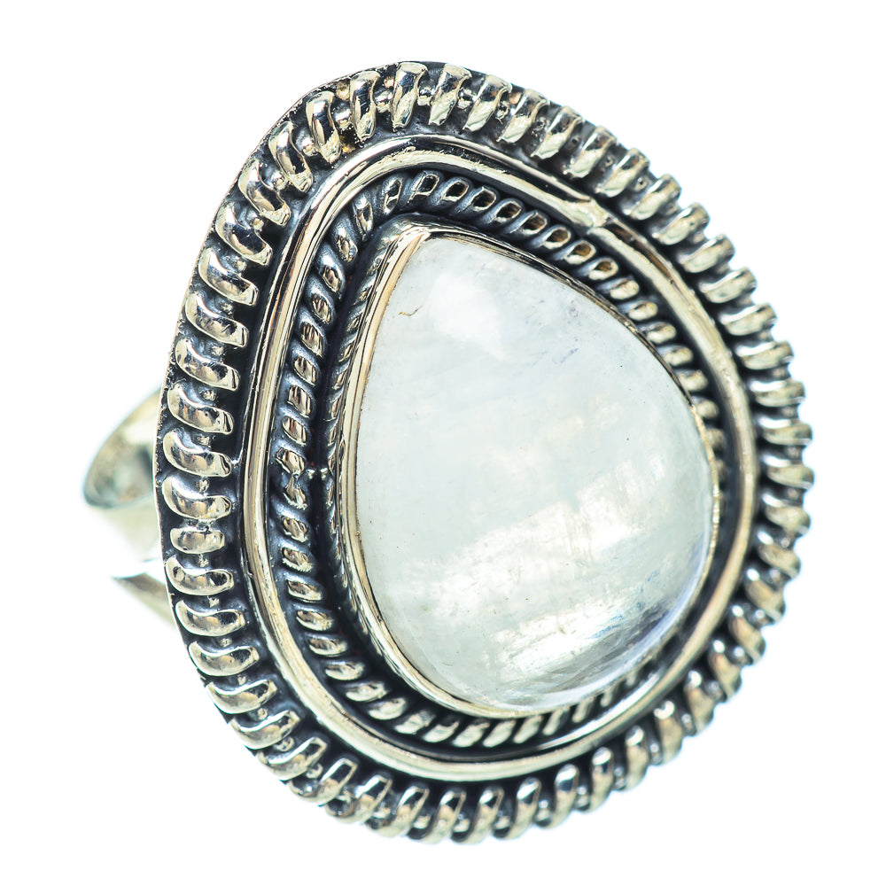 Rainbow Moonstone Rings handcrafted by Anasilvercos - RING56174