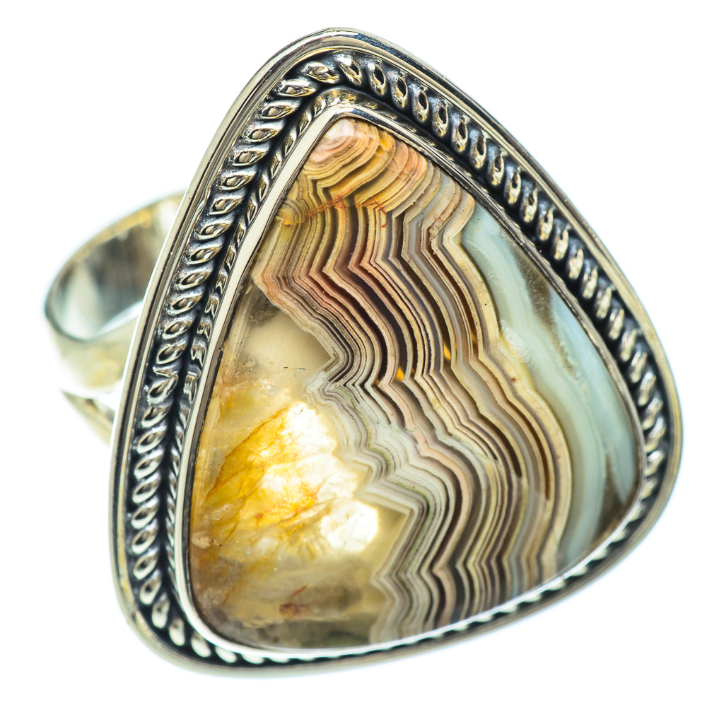Botswana Agate Rings handcrafted by Anasilvercos - RING56194