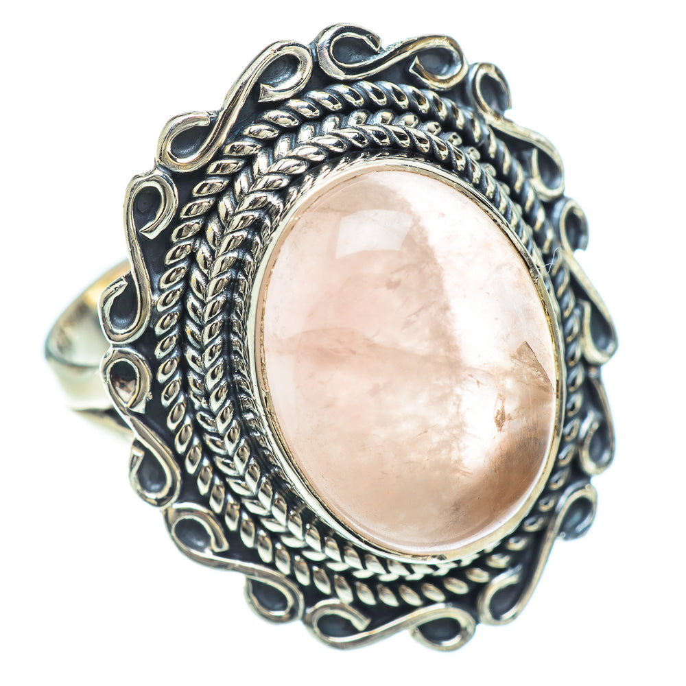 Rose Quartz Rings handcrafted by Anasilvercos - RING56203