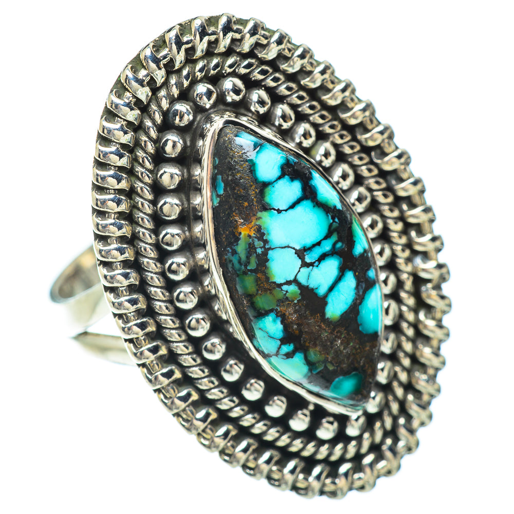 Tibetan Turquoise Rings handcrafted by Anasilvercos - RING56219