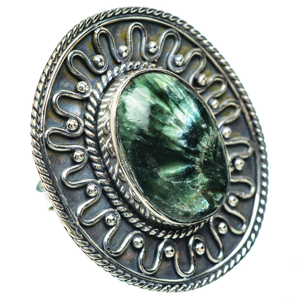 Seraphinite Rings handcrafted by Anasilvercos - RING56227