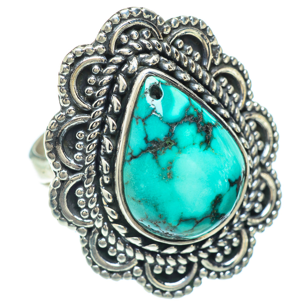 Tibetan Turquoise Rings handcrafted by Anasilvercos - RING56241