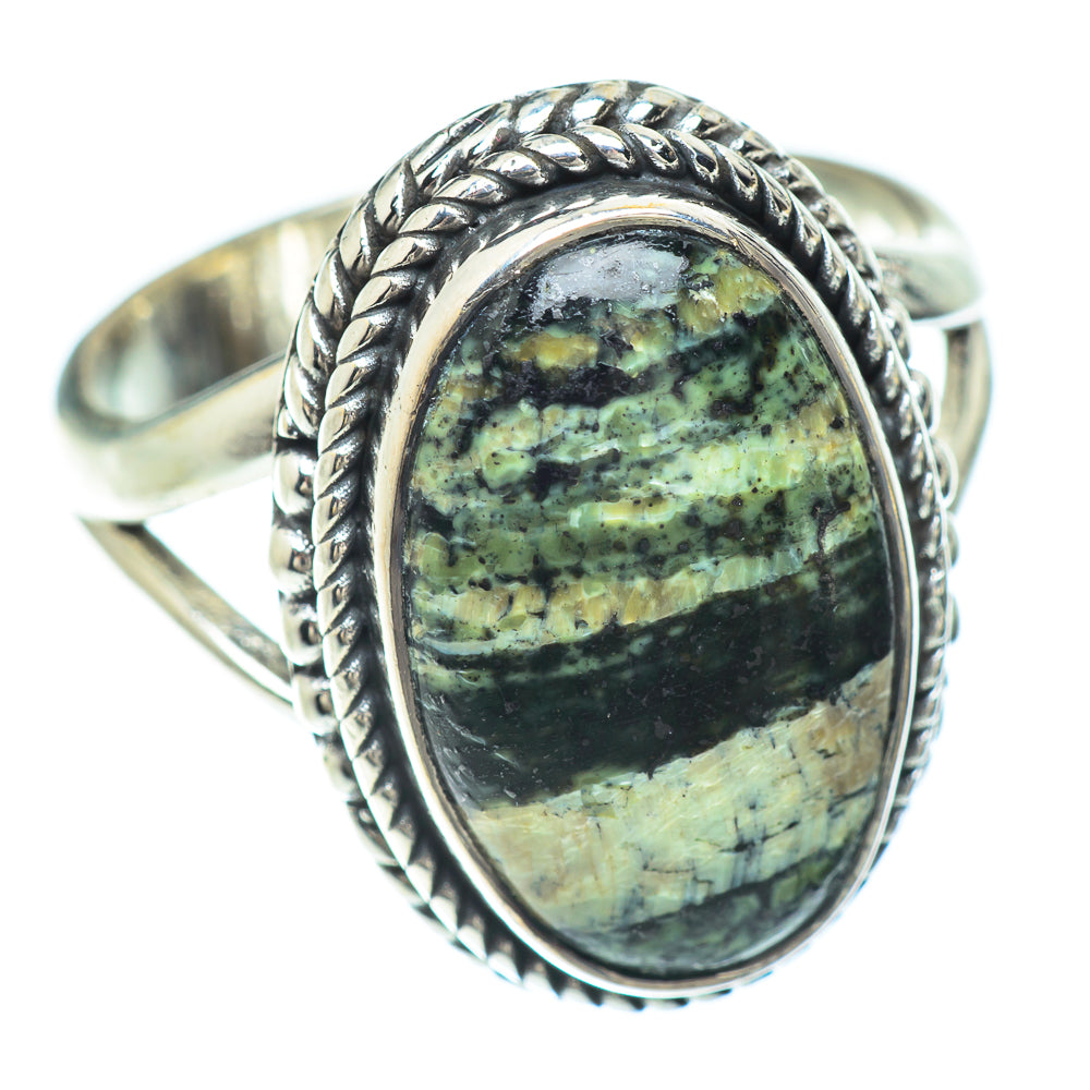 Lizard Jasper Rings handcrafted by Anasilvercos - RING56242