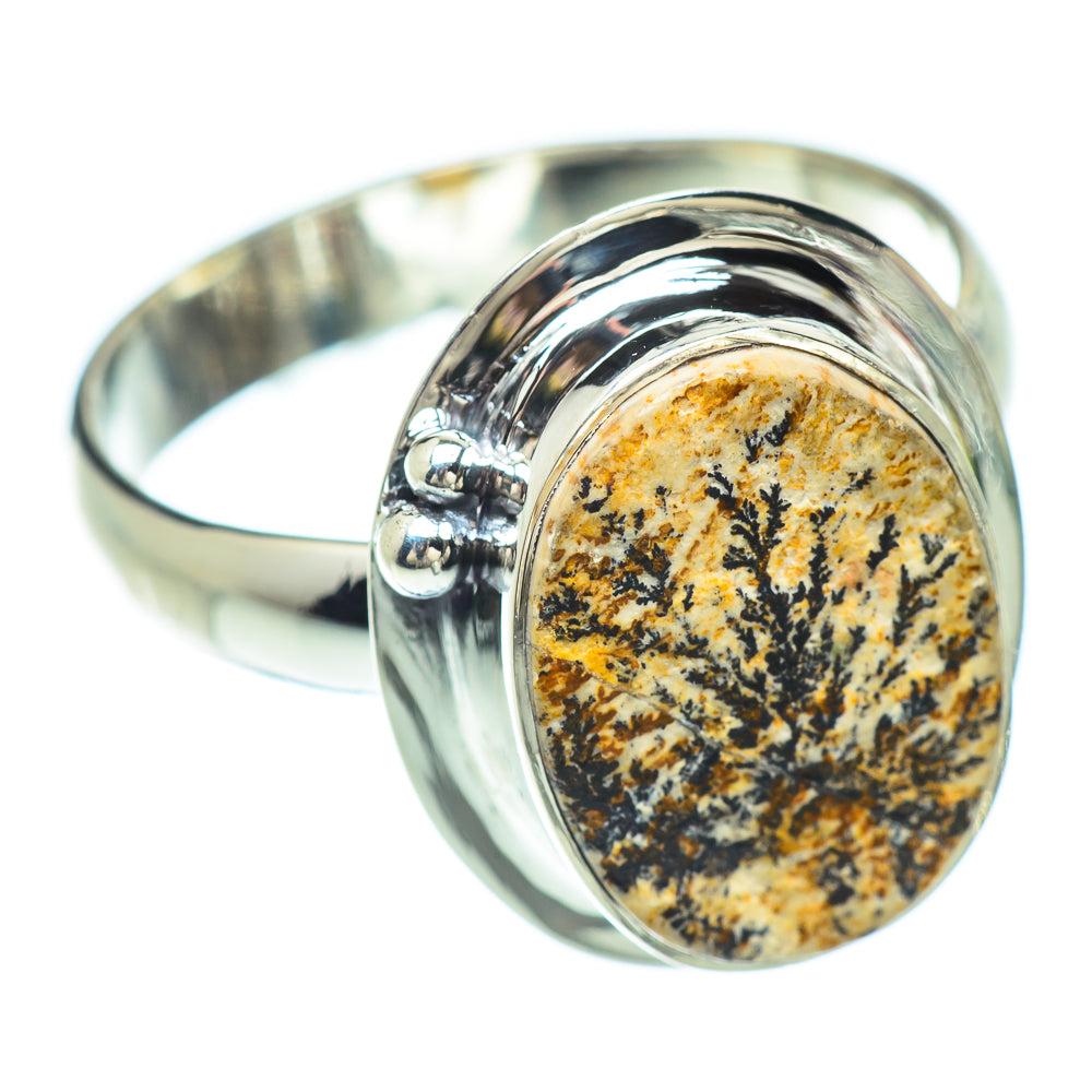 Germany Psilomelane Dendrite Rings handcrafted by Anasilvercos - RING56280