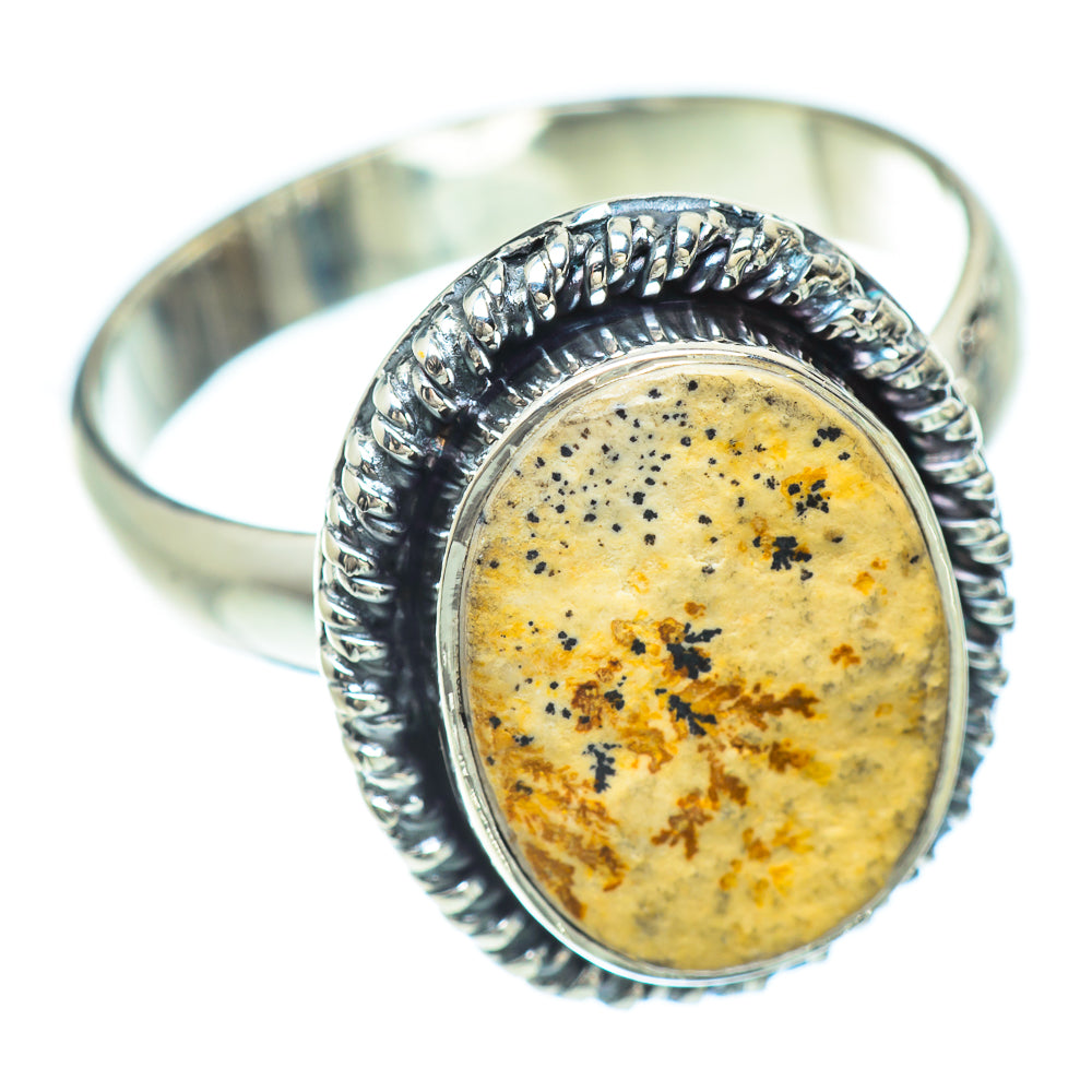 Germany Psilomelane Dendrite Rings handcrafted by Anasilvercos - RING56313