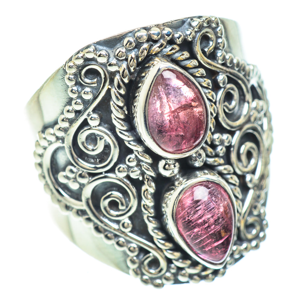 Pink Tourmaline Rings handcrafted by Anasilvercos - RING56348