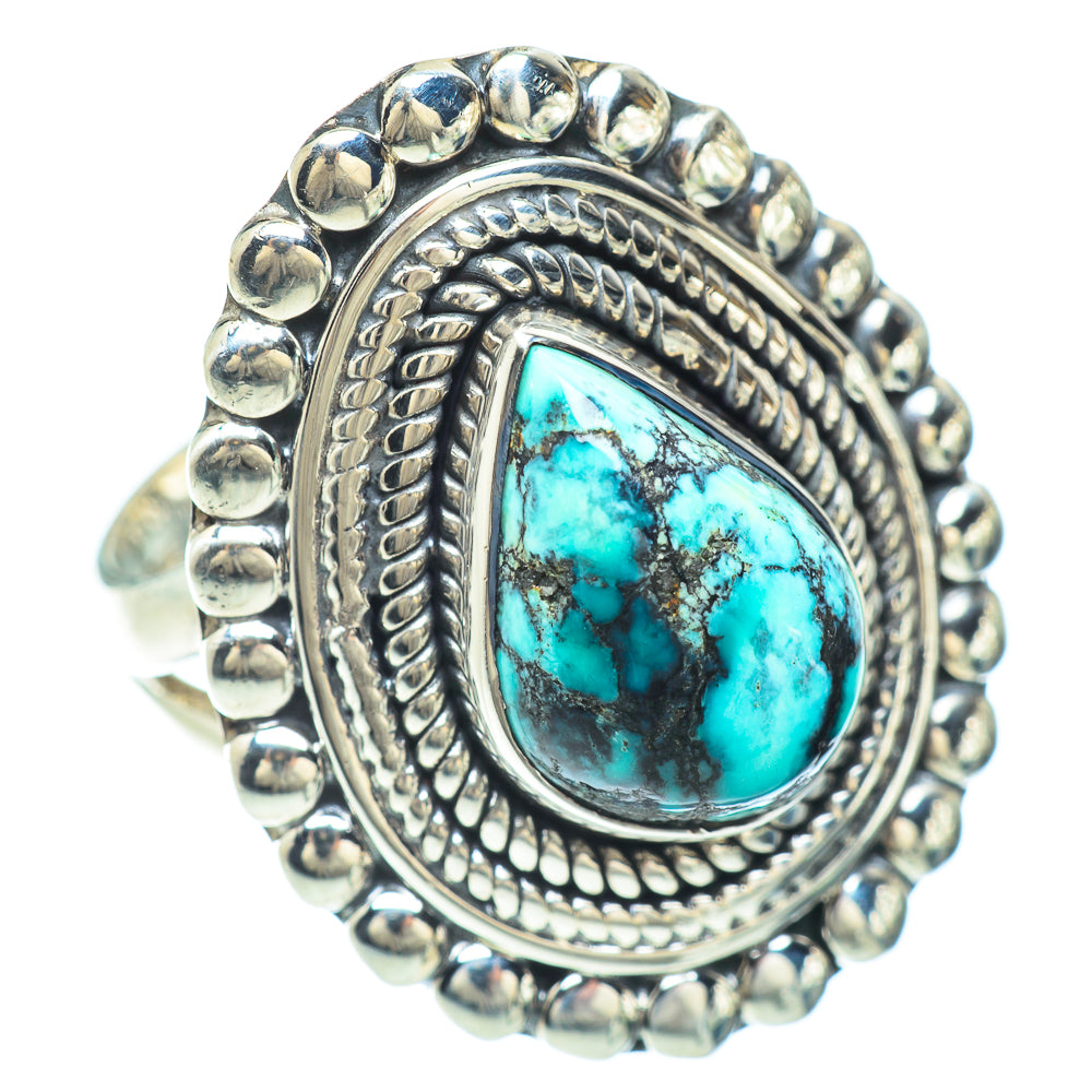Tibetan Turquoise Rings handcrafted by Anasilvercos - RING56362