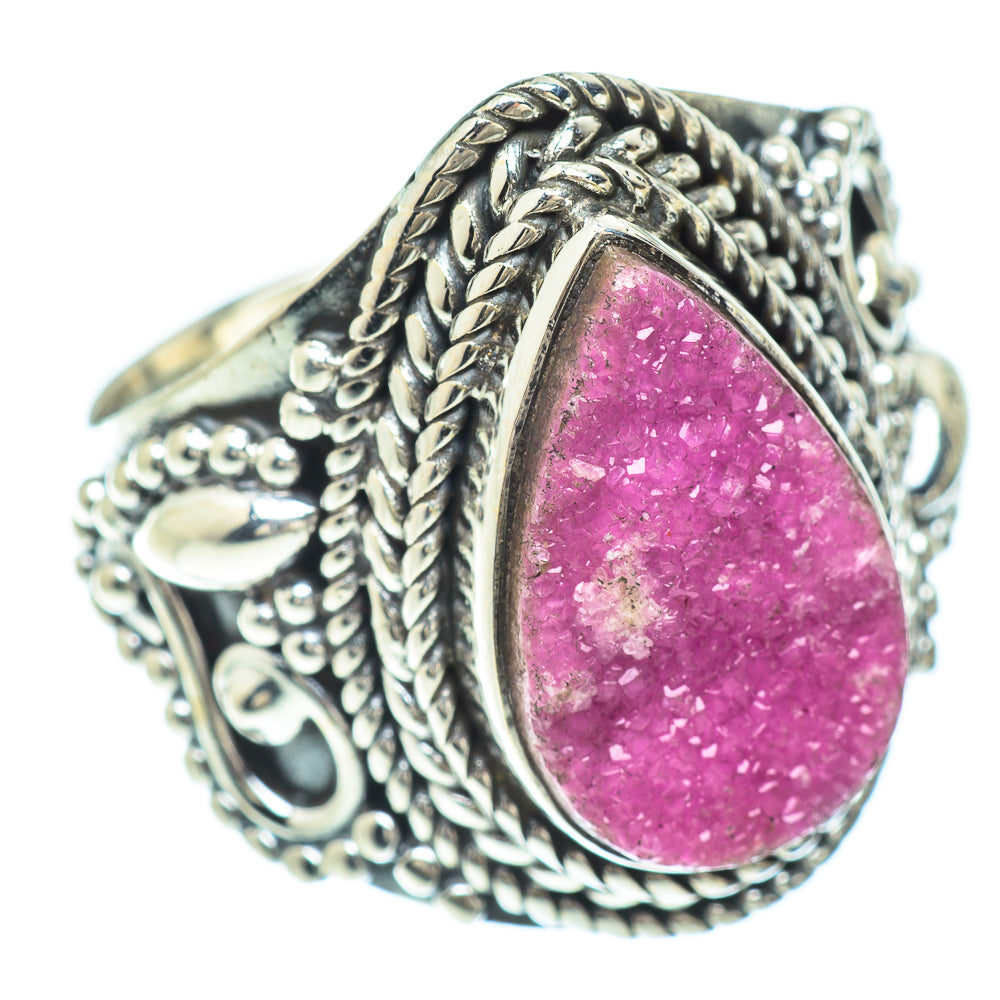 Cobalto Calcite Druzy Rings handcrafted by Anasilvercos - RING56374
