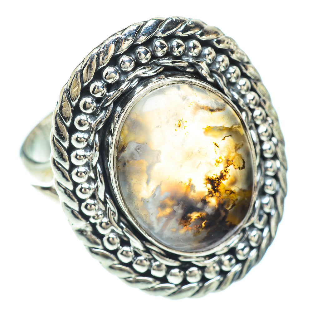 Scenic Dendritic Agate Rings handcrafted by Anasilvercos - RING56381 - Photo 2