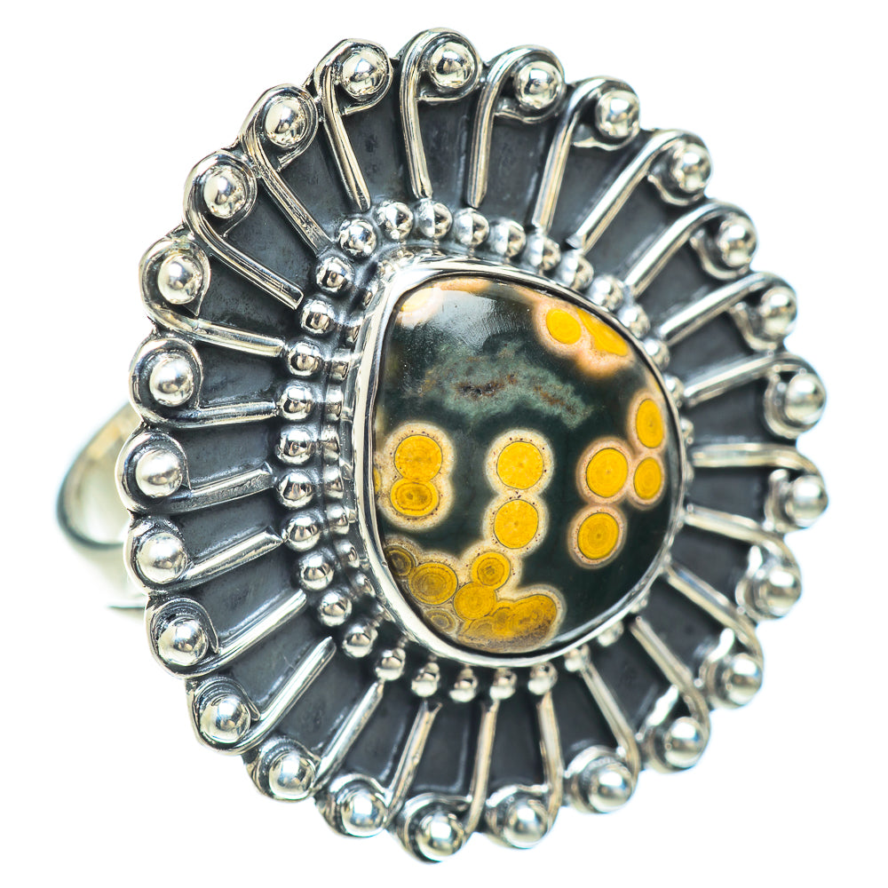 Ocean Jasper Rings handcrafted by Anasilvercos - RING56393