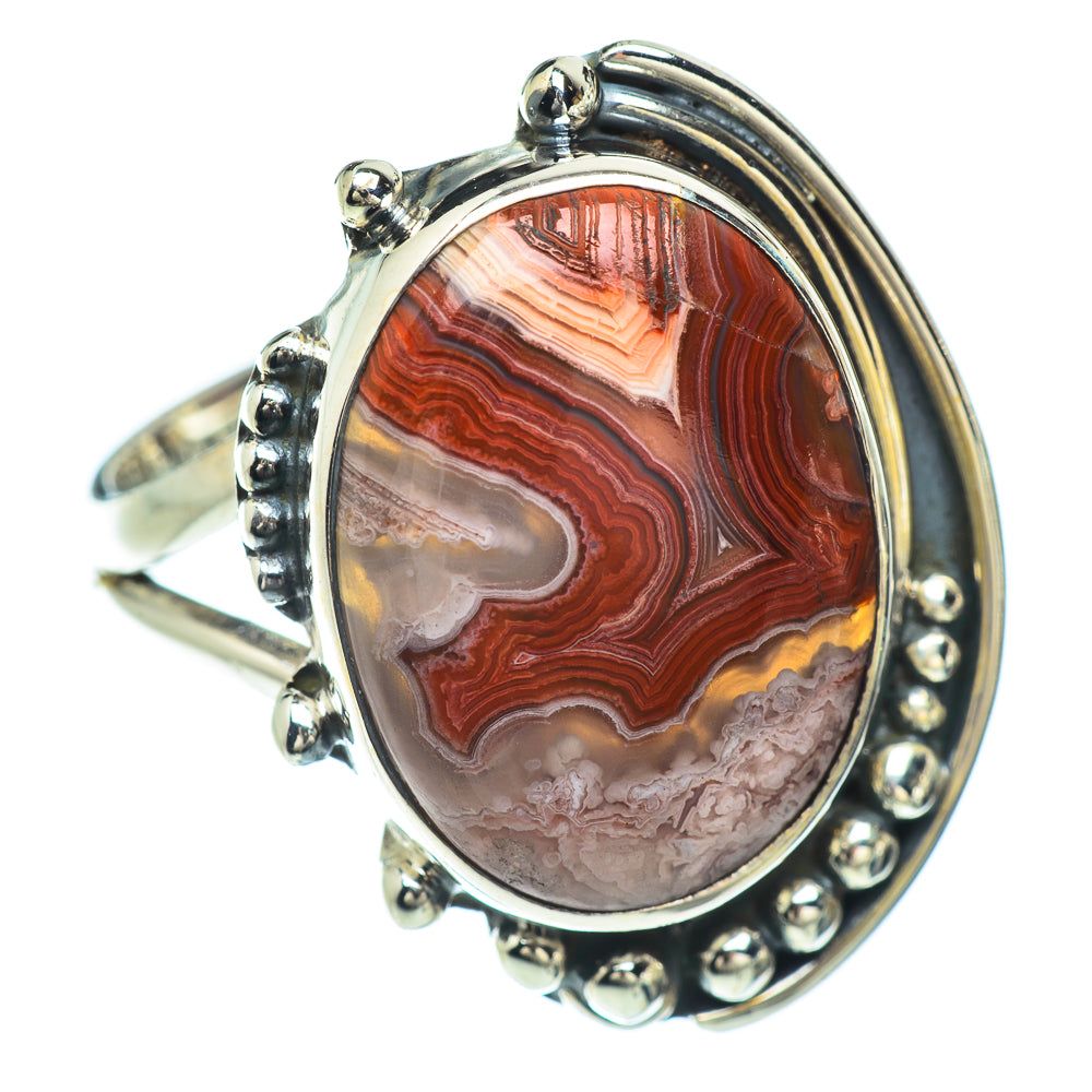 Crazy Lace Agate Rings handcrafted by Anasilvercos - RING56398