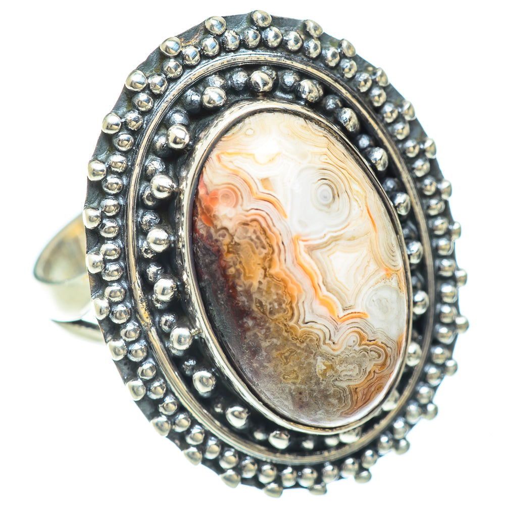 Laguna Lace Agate Rings handcrafted by Anasilvercos - RING56399