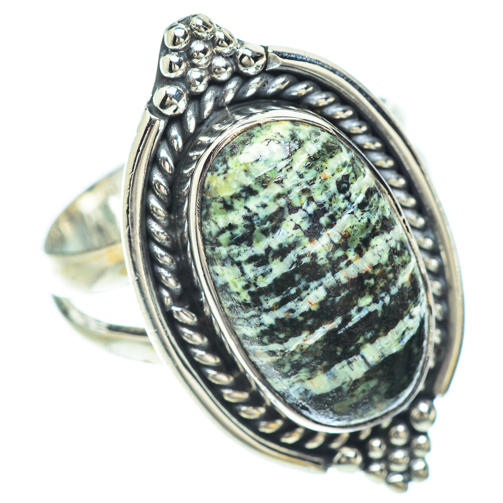 Lizard Jasper Rings handcrafted by Anasilvercos - RING56417