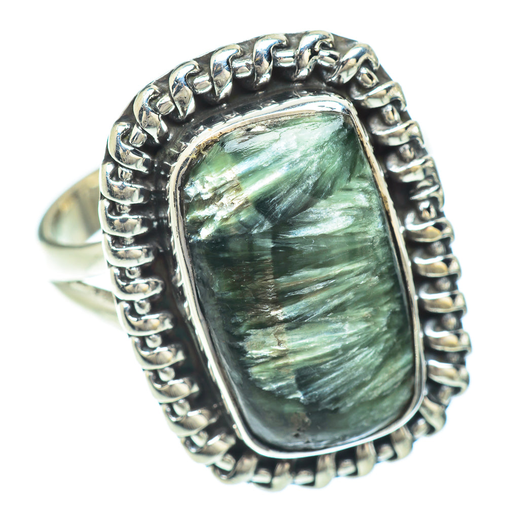 Seraphinite Rings handcrafted by Anasilvercos - RING56419