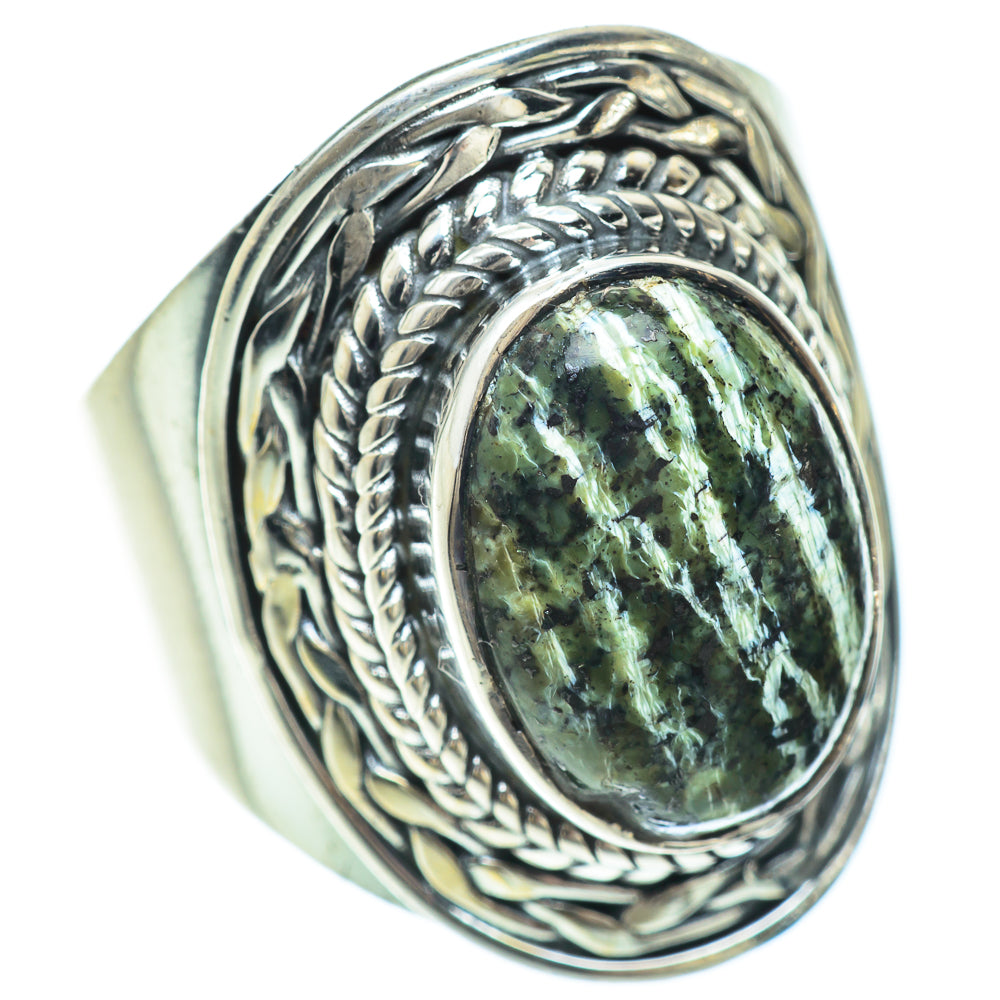 Lizard Jasper Rings handcrafted by Anasilvercos - RING56420