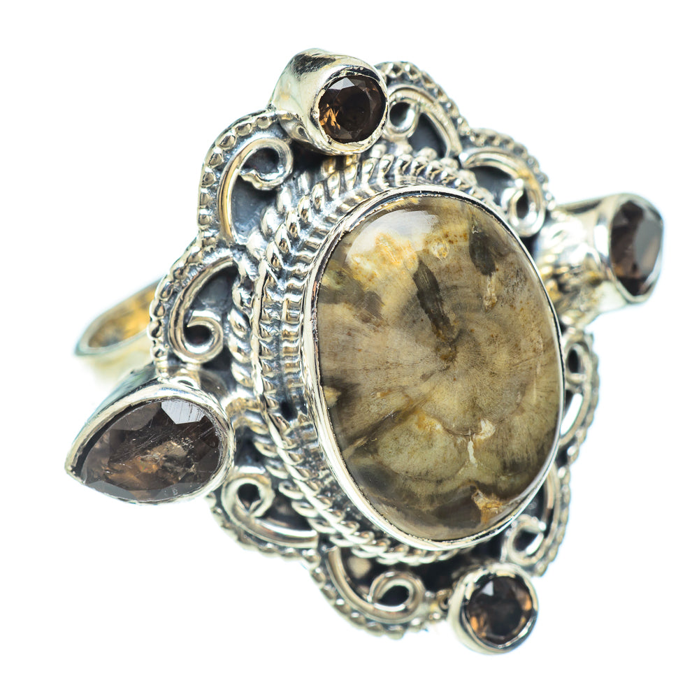 Petrified Wood Rings handcrafted by Anasilvercos - RING56446