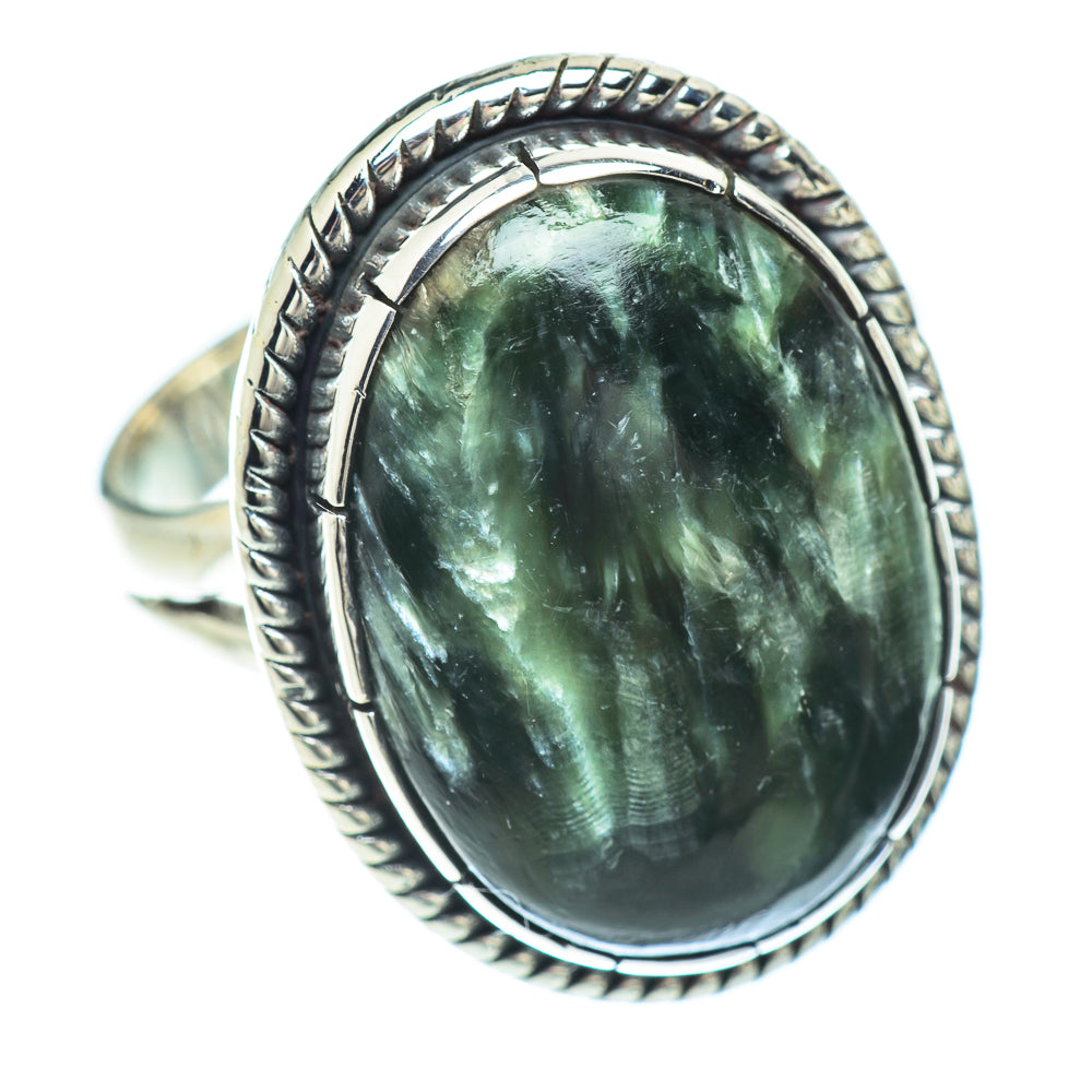 Seraphinite Rings handcrafted by Anasilvercos - RING56486