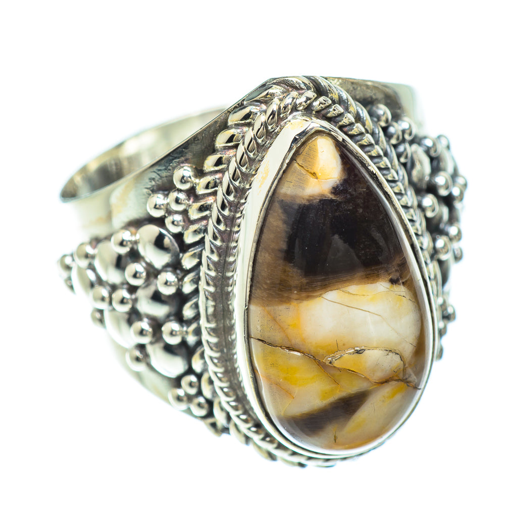 Peanut Wood Jasper Rings handcrafted by Anasilvercos - RING56490