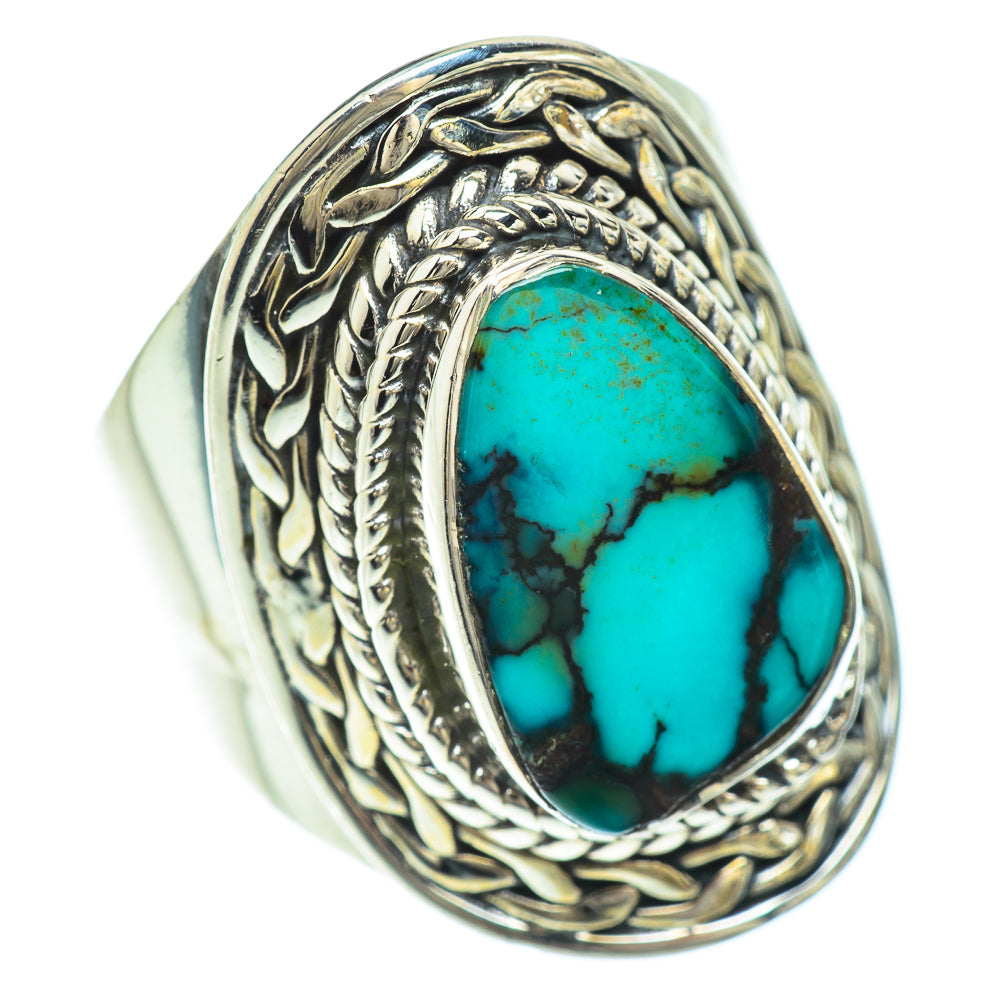 Tibetan Turquoise Rings handcrafted by Anasilvercos - RING56528