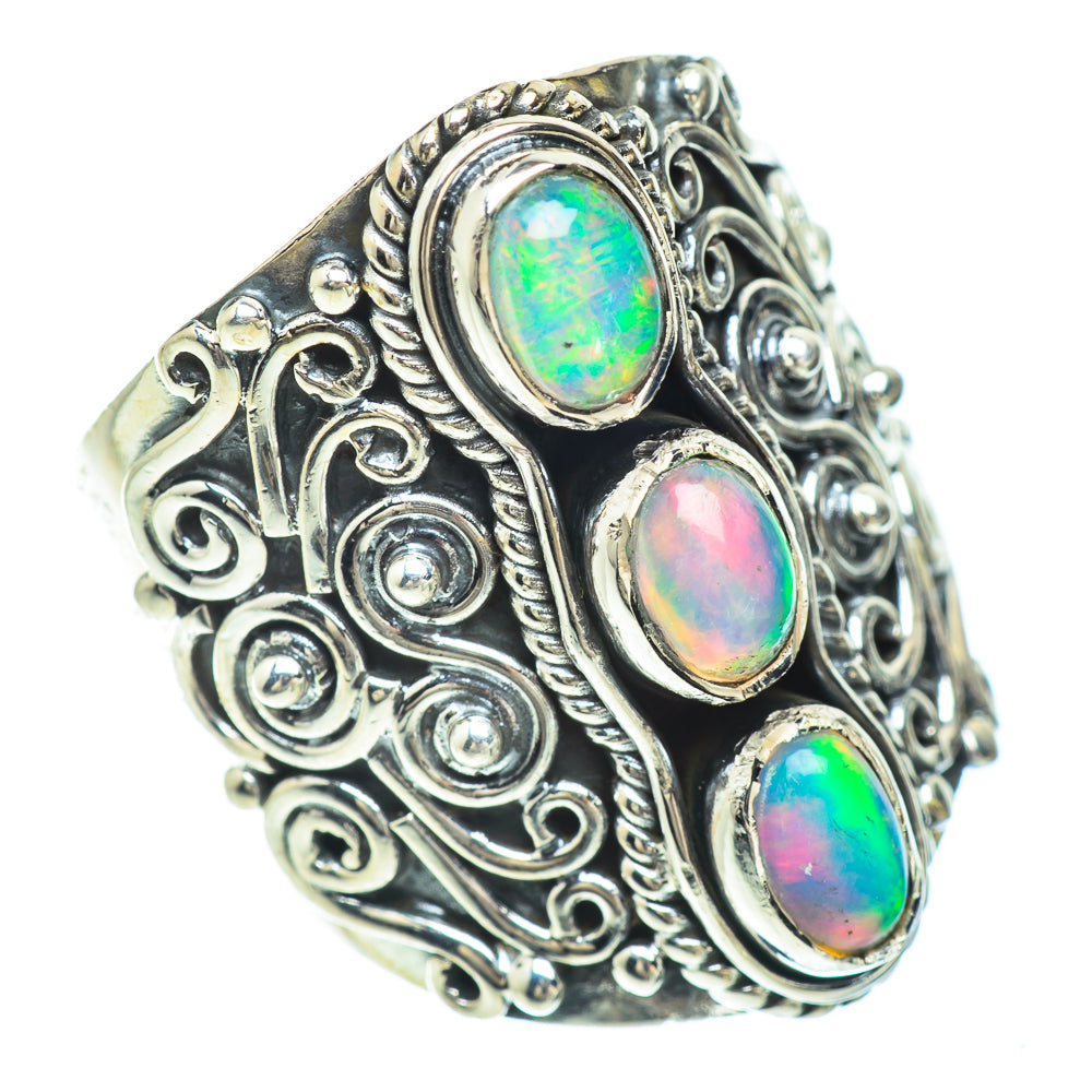 Ethiopian Opal Rings handcrafted by Anasilvercos - RING56551