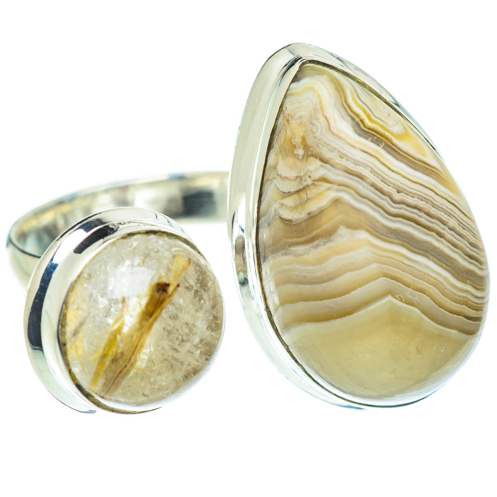 Laguna Lace Agate Rings handcrafted by Anasilvercos - RING56585