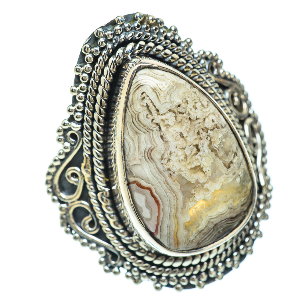 Laguna Lace Agate Rings handcrafted by Anasilvercos - RING56586