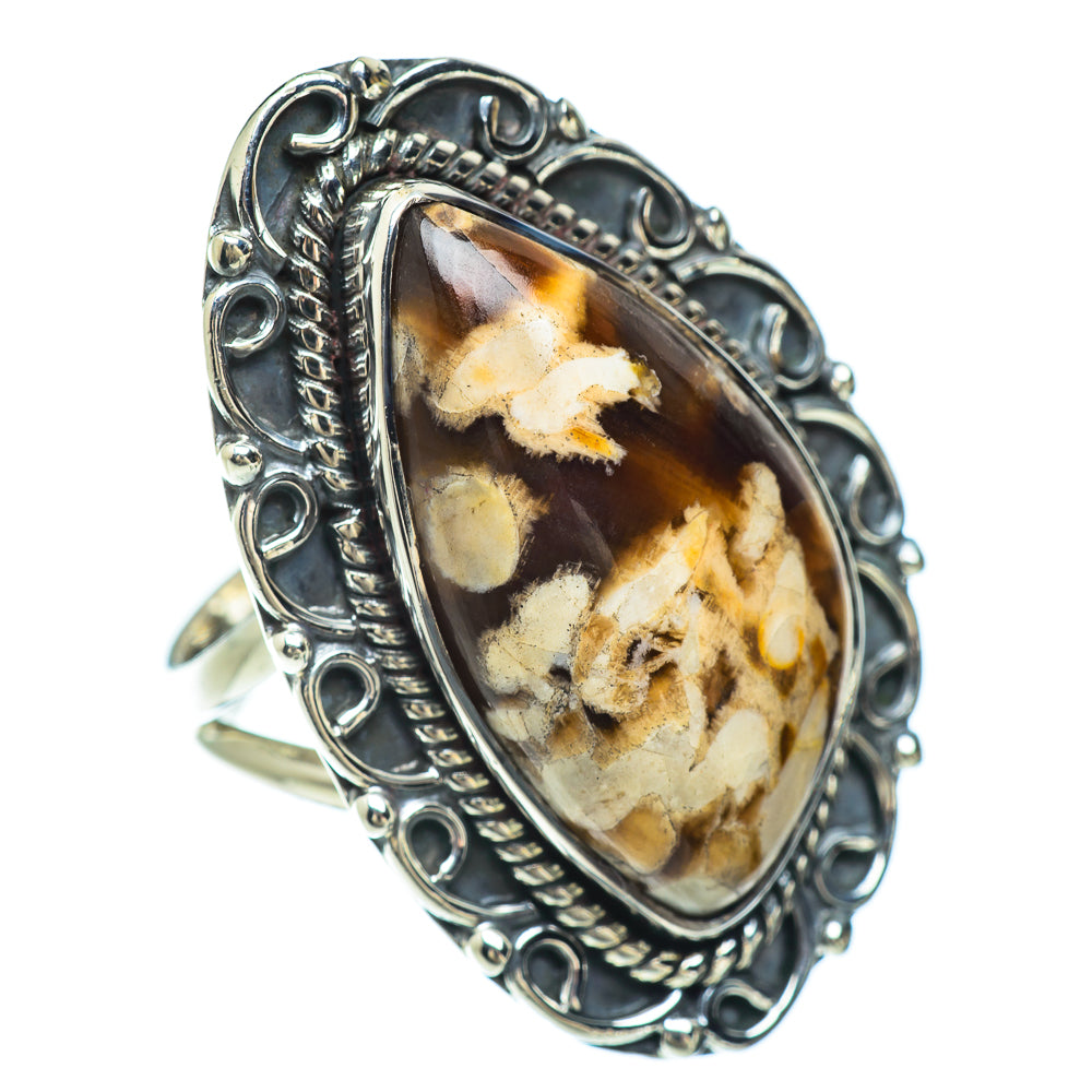 Peanut Wood Jasper Rings handcrafted by Anasilvercos - RING56606