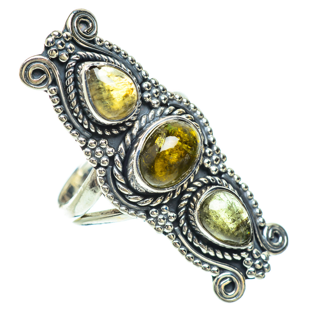 Green Olive Rings handcrafted by Anasilvercos - RING56624