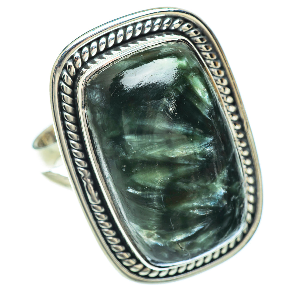 Seraphinite Rings handcrafted by Anasilvercos - RING56625