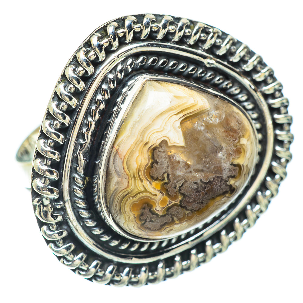 Laguna Lace Agate Rings handcrafted by Anasilvercos - RING56629
