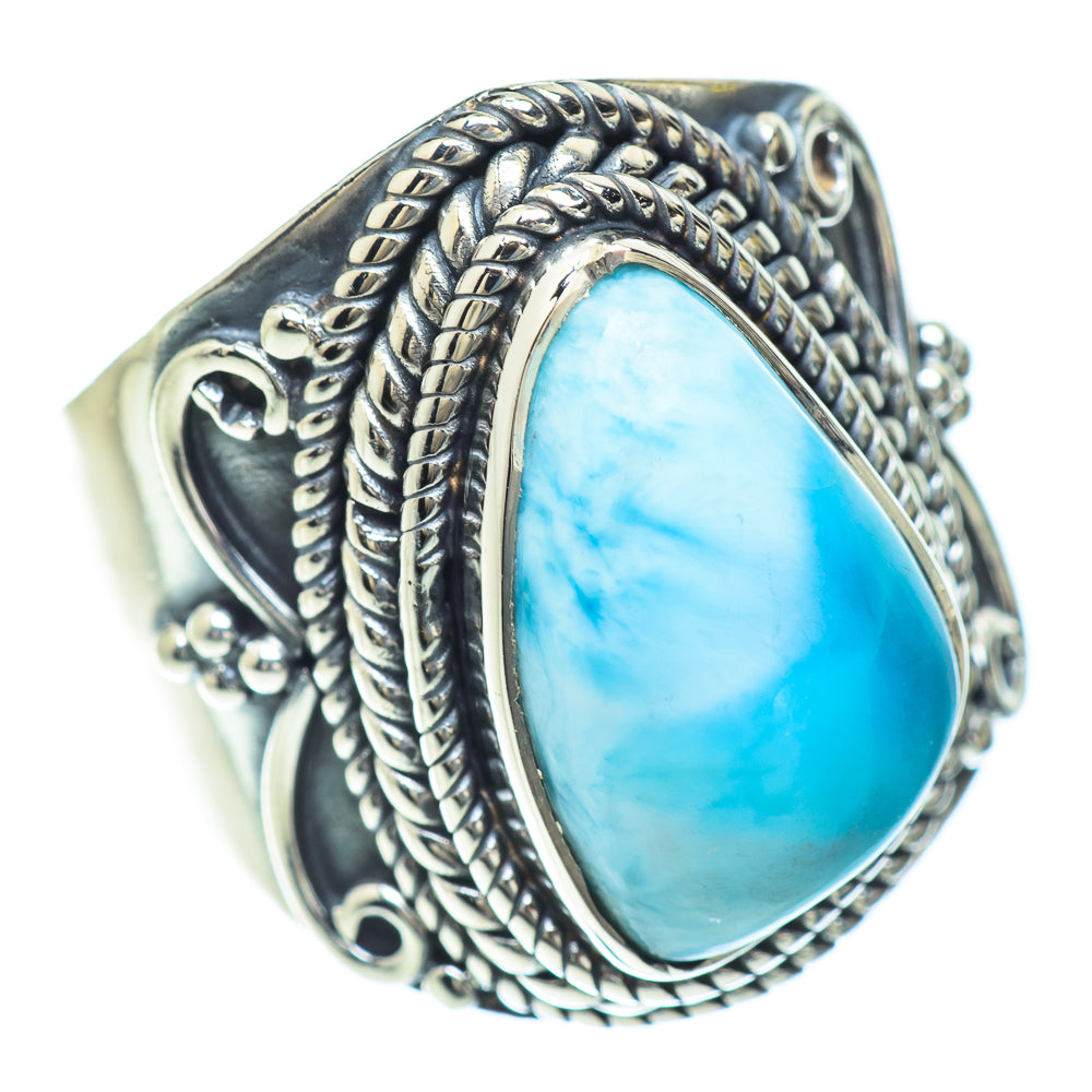 Larimar Rings handcrafted by Anasilvercos - RING56634