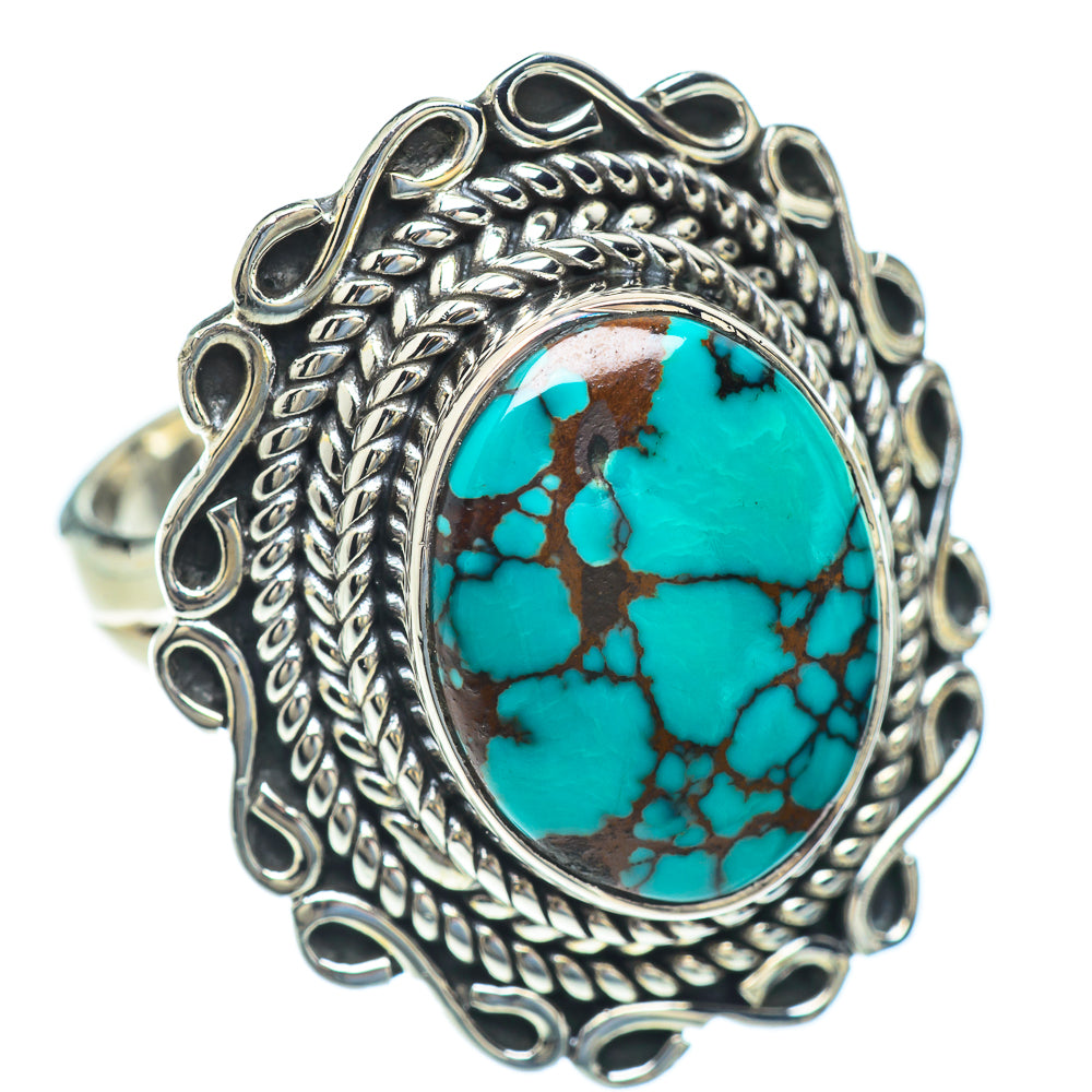 Tibetan Turquoise Rings handcrafted by Anasilvercos - RING56640