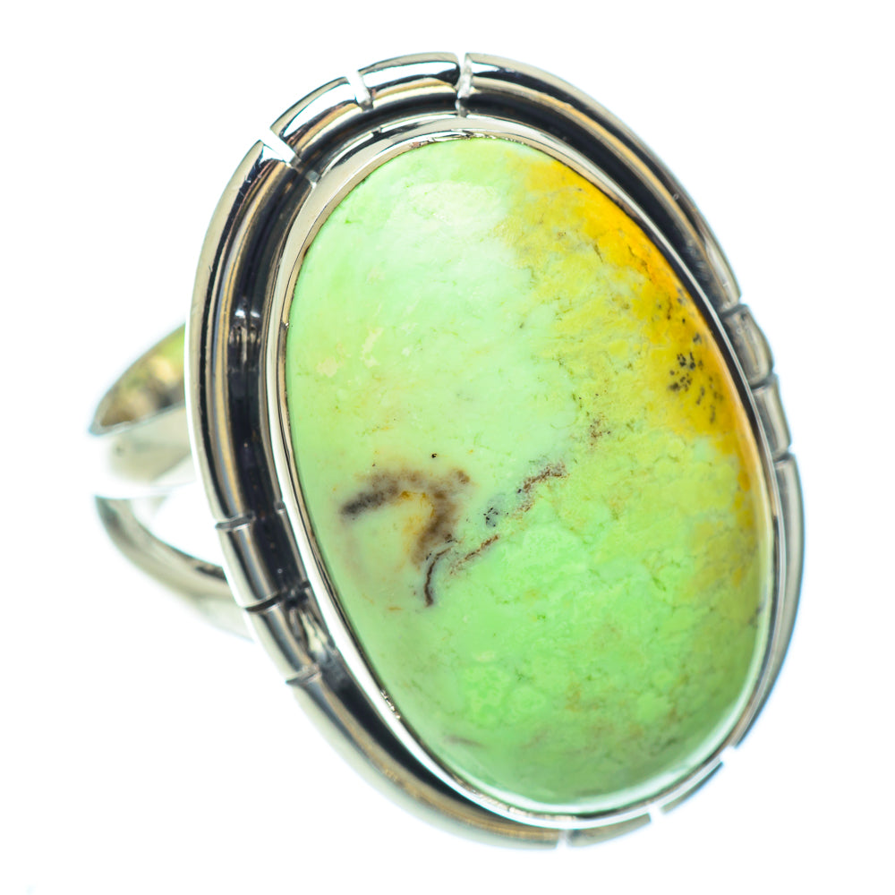 Lemon Chrysoprase Rings handcrafted by Anasilvercos - RING56678