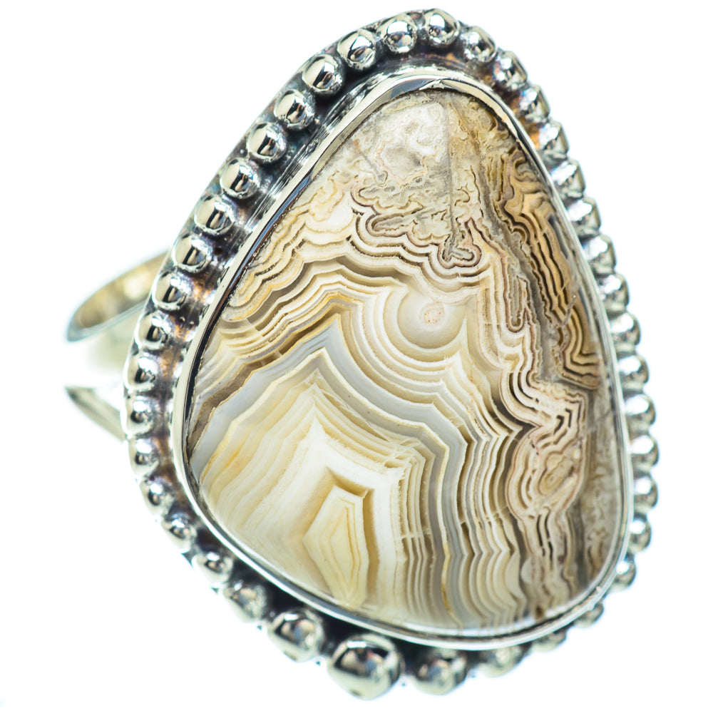 Laguna Lace Agate Rings handcrafted by Anasilvercos - RING56680
