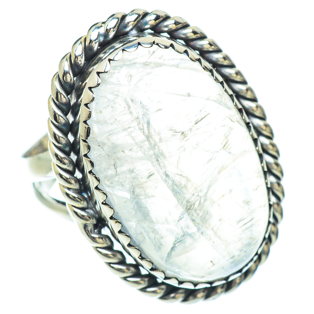 Rainbow Moonstone Rings handcrafted by Anasilvercos - RING56698