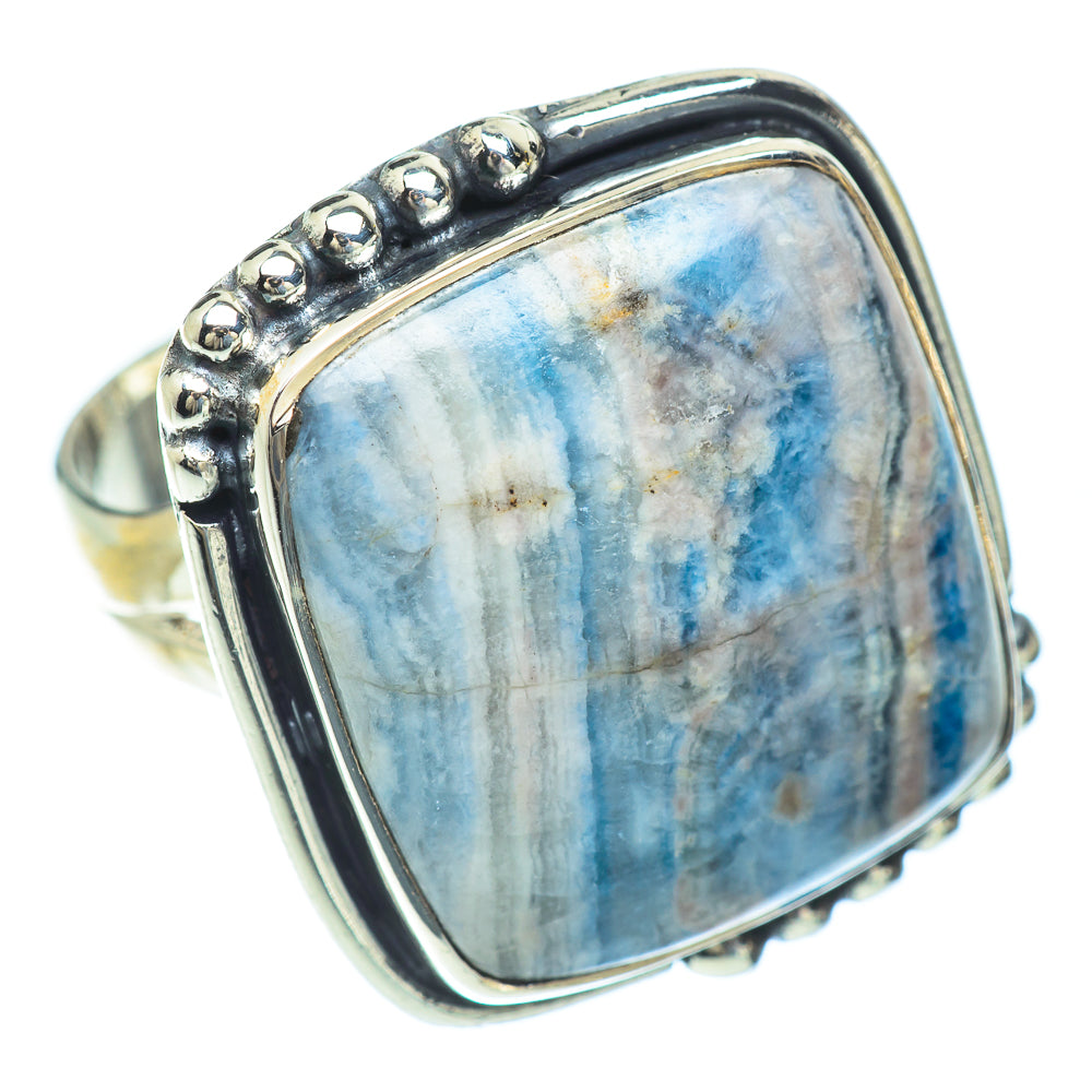 Blue Scheelite Rings handcrafted by Anasilvercos - RING56708