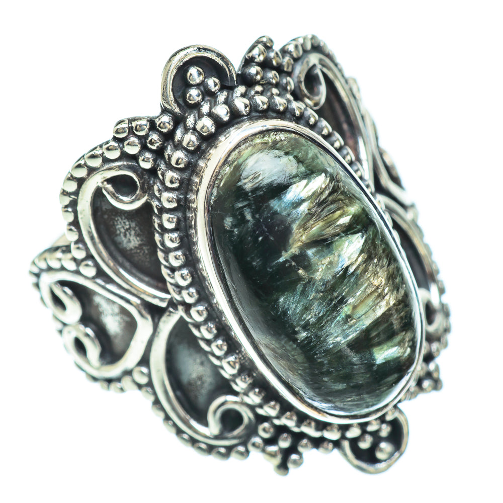 Seraphinite Rings handcrafted by Anasilvercos - RING56744