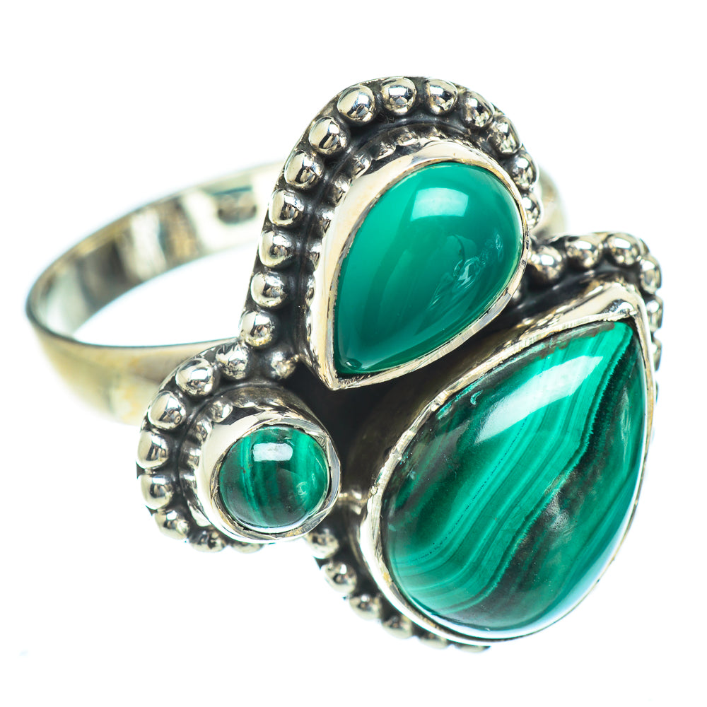Malachite Rings handcrafted by Anasilvercos - RING56746
