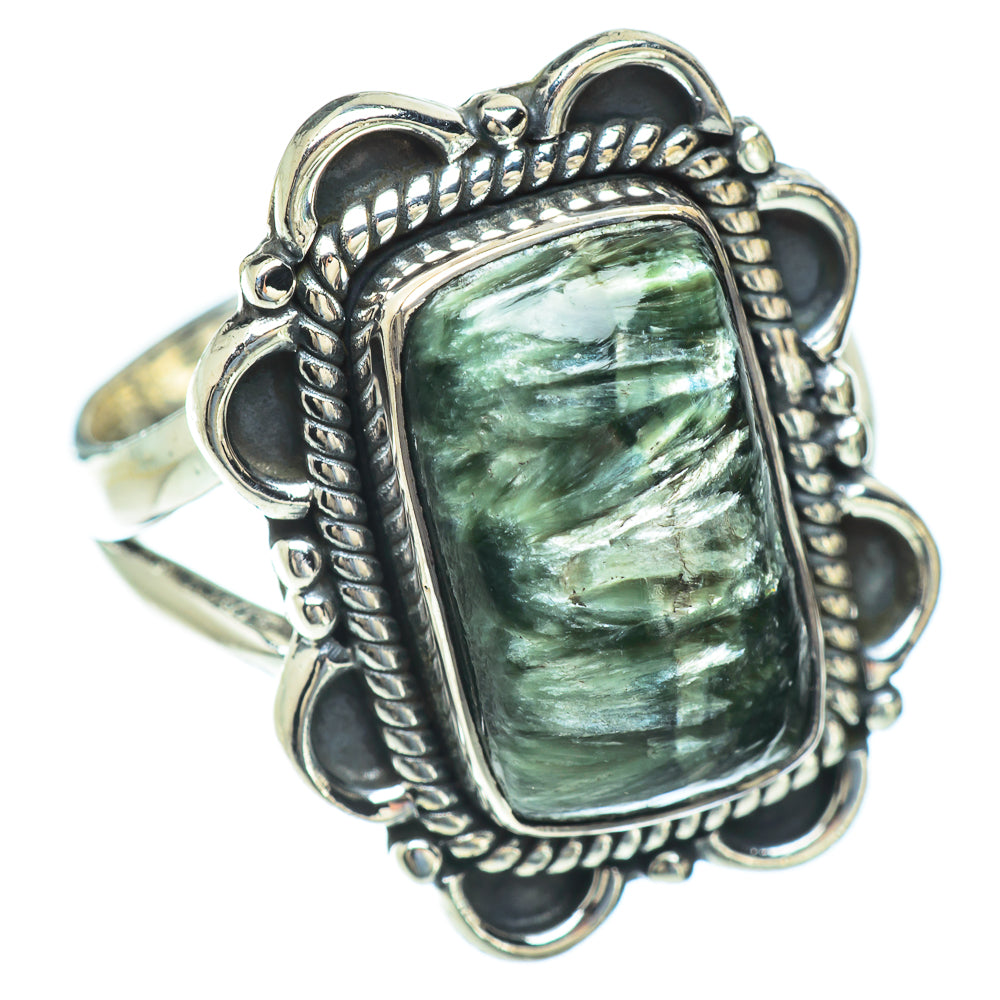 Seraphinite Rings handcrafted by Anasilvercos - RING56798