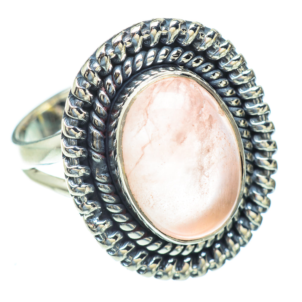 Rose Quartz Rings handcrafted by Anasilvercos - RING56912