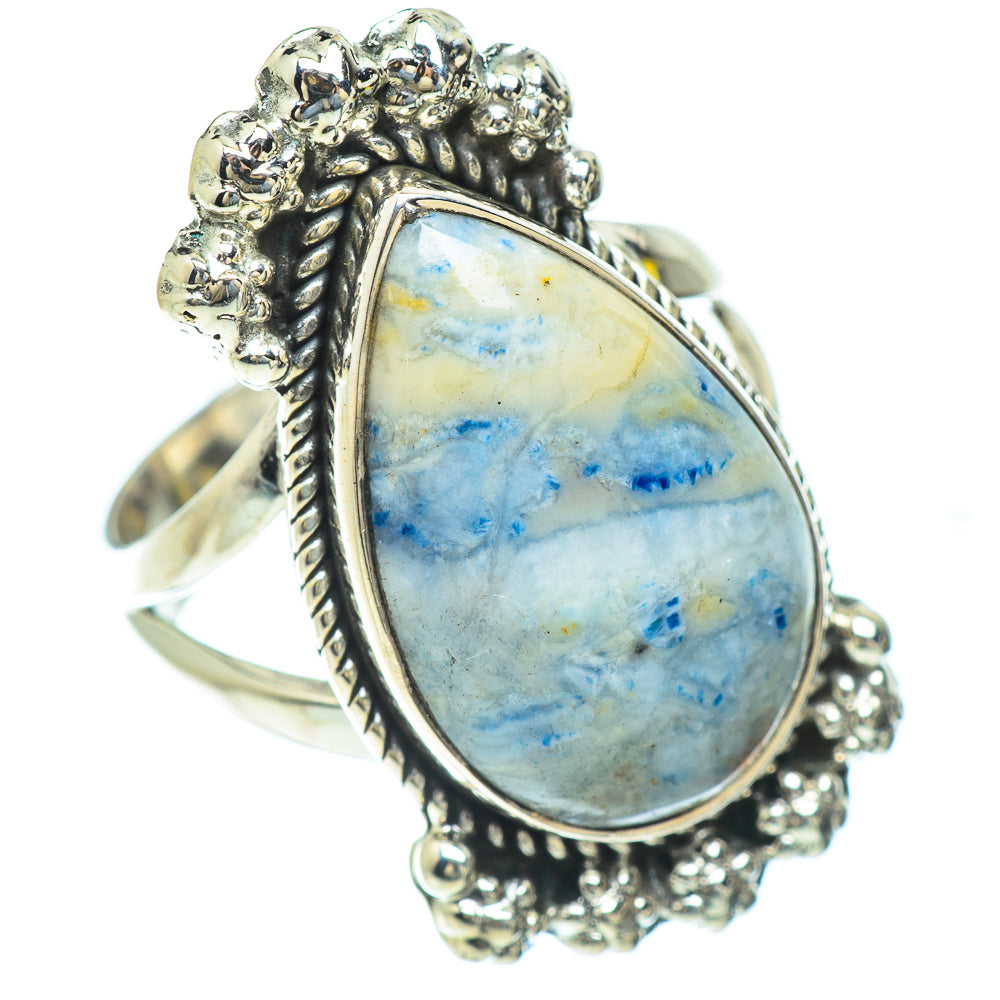 Blue Scheelite Rings handcrafted by Anasilvercos - RING56919
