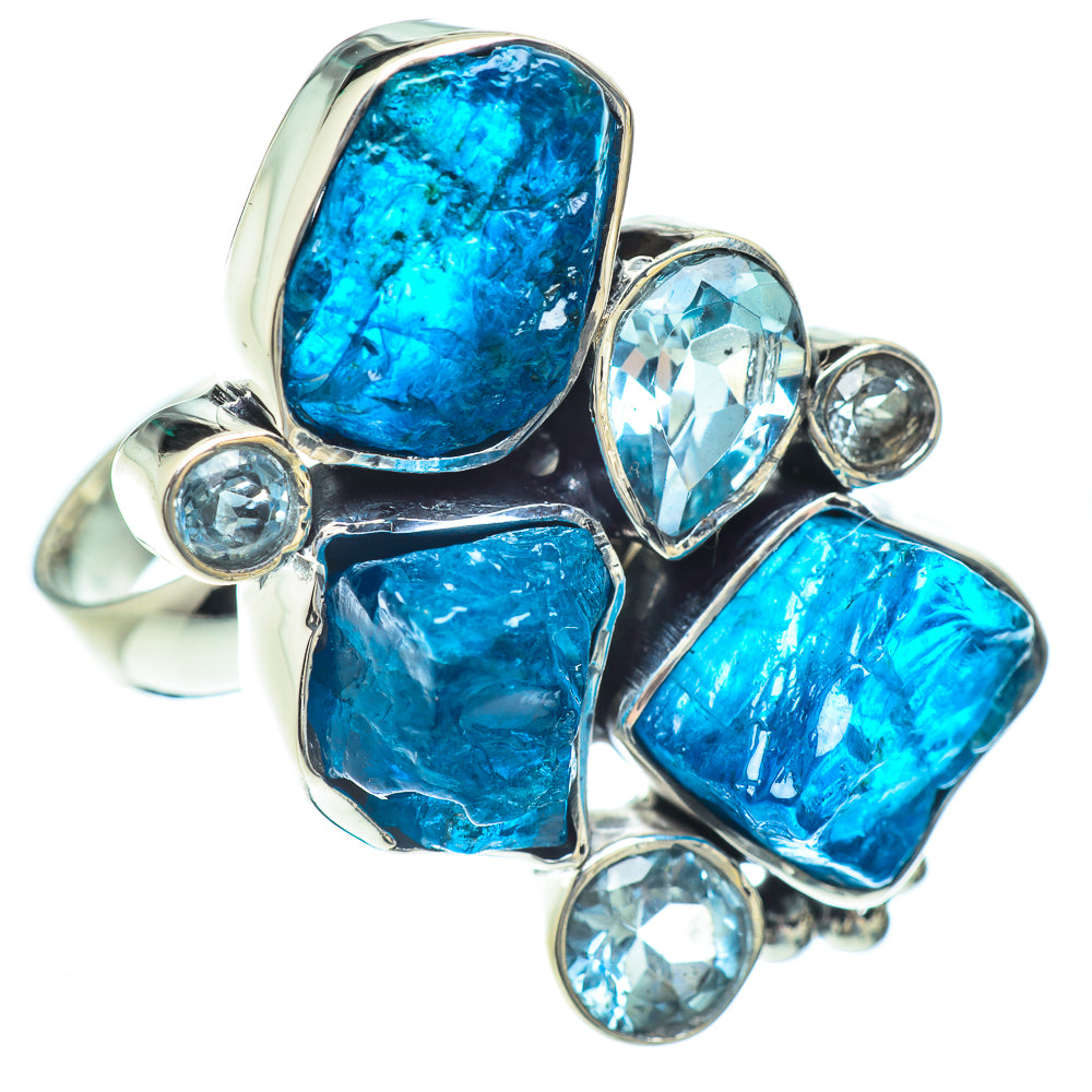 Blue Fluorite Rings handcrafted by Anasilvercos - RING56942